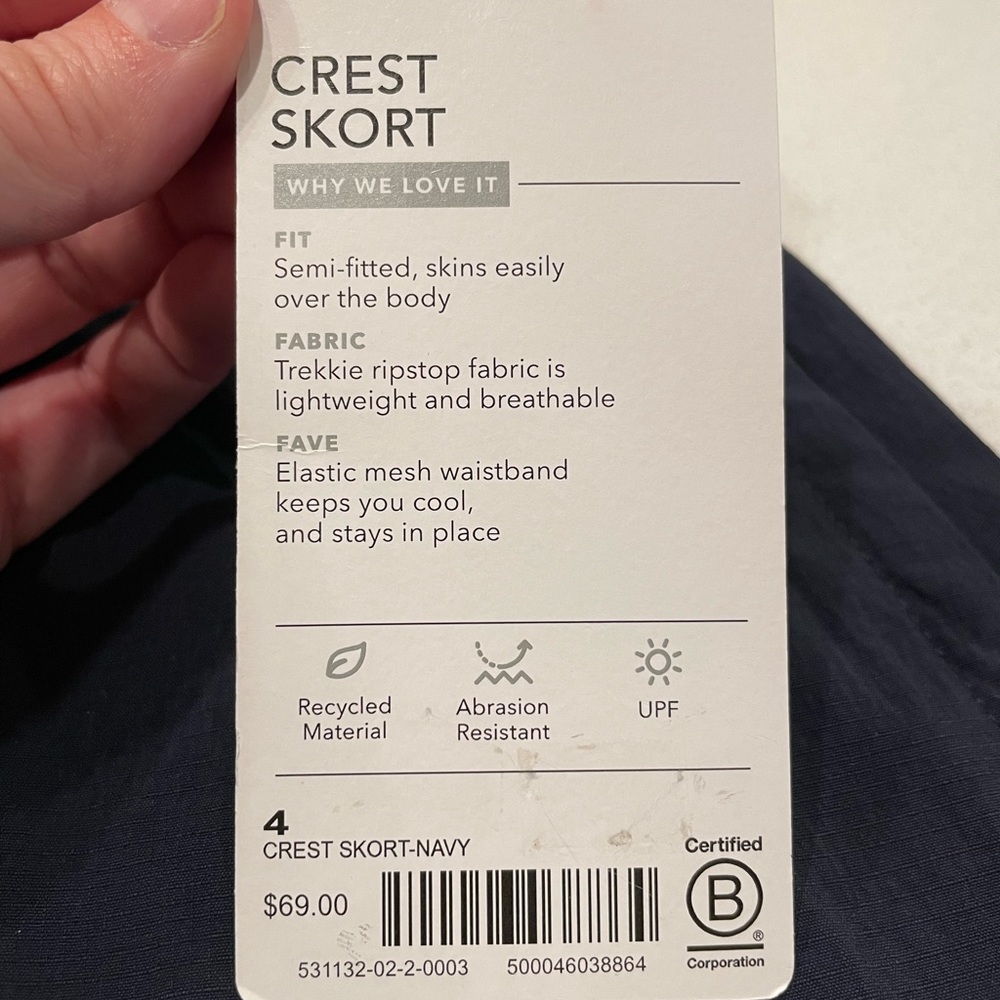 Athleta Crest Skort!! NWT navy must have! - Picture 4 of 6